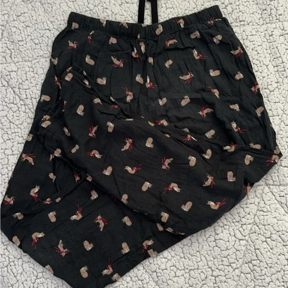 Black Pajama VICTORIA SECRET Pants with Animal Print - Picture 2 of 7